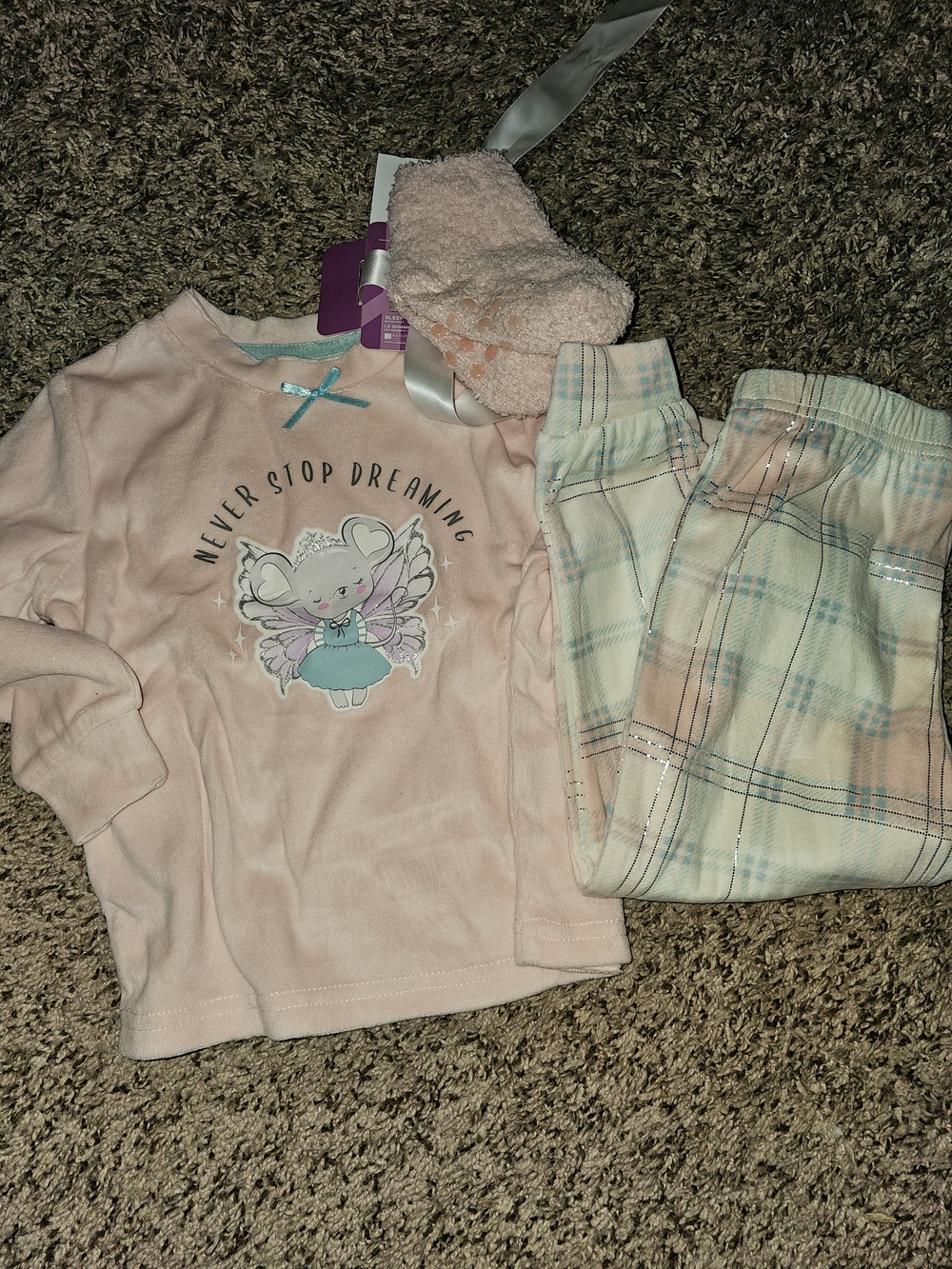 Light Pink Kids Pajama Set